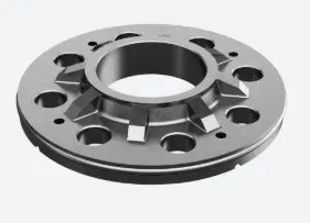 Embase à souder, avec caoutchouc; 133504-042; , trous multiples, pour tube Ø42,4 mm, rond, 105 mm, acier inoxydable 304, non traité - NEW