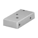 Embase-manchon pour poteau, Easy Alu, 169026-009-01-18; Ø9 mm, gauche, aluminium brossé, anodisé 25µm (16902606018) - NEW; BLACK LINE