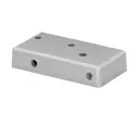 Embase-manchon pour poteau, Easy Alu, 169026-009-02-18; Ø9 mm, droite, aluminium brossé, anodisé 25µm (16902706018) - NEW; BLACK LINE