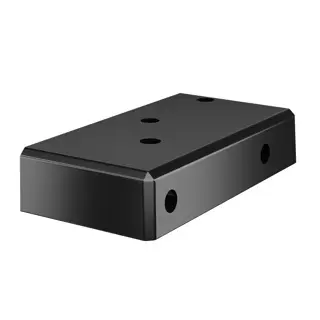 Embase-manchon pour poteau, Easy Alu; 169026-009-01-82; , Ø9 mm, gauche, aluminium, noir satiné (RAL 9005), surface texturée, une seule couche