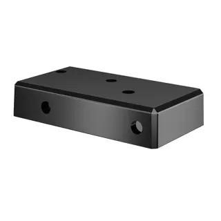 Embase-manchon pour poteau, Easy Alu; 169026-009-02-82; , Ø9 mm, droite, aluminium, noir satiné (RAL 9005), surface texturée, une seule couche