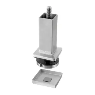 Embase-manchon, Square Line; 134546-040; pour escaliers, tube 40x40x2 mm, inox brossé 304 (13454604012)