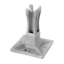 Embase-manchon, Square Line; 144942-040; tube 40x40x2 mm, inox brut 316 (14494204000)