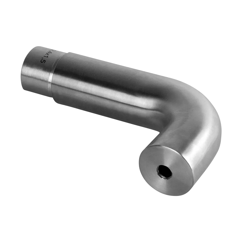 Embout coudé au mur pour tube à fond de gorge; 146739-042-12; Ø42,4 mm x 1,5 mm, inox brossé 316 (14673904212)