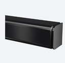 Embout droite, pour profil en U; 146367-24-82; , U=24 x 24 mm, acier inoxydable 316, noir satiné (RAL 9005), surface texturée, une seule couche