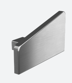 Embout pour main-courante, Easy Hit, Easy Alu; 165744-02-00; , angle de 15 degrés, droit, aluminium, brut - NEW