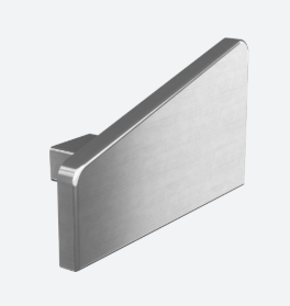 Embout pour main-courante, Easy Hit, Easy Alu; 165744-02-18; , angle de 15 degrés, droit, aluminium, brossé - NEW; BLACK LINE