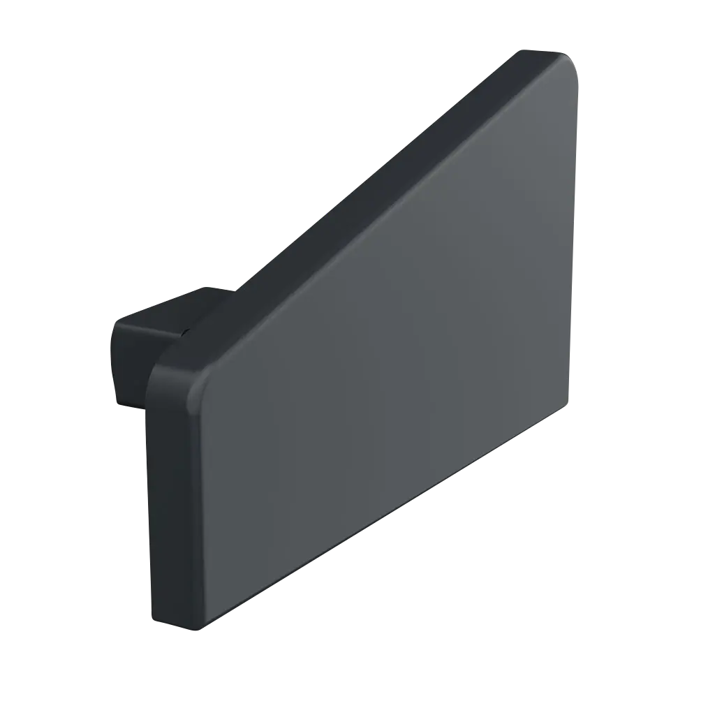 Embout pour main-courante, Easy Hit, Easy Alu; 165744-02-33; , angle de 15 degrés, droit, aluminium, gris anthracite (RAL 7016)