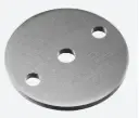 Embout à souder, avec 2 trous, plat, Ø70 x 5 mm; 131939; barre Ø10 mm, inox brossé 304 (13193900812)