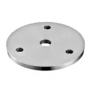 Embout à souder, avec 3 trous, plat; 131936; Ø70 mm x 5 mm, barre Ø10 mm, inox brossé 304 (13193607012)
