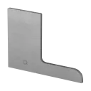 Embout, EG Pro Max "F", montage au sol; 168522-02-18; droite, aluminium brossé, anodisé (16673501918)