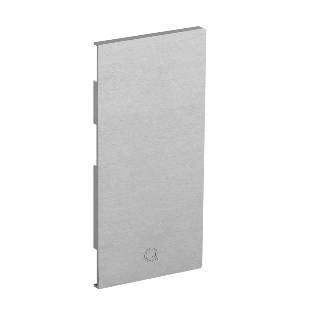 Embout, Easy Glass Max, montage latéral; 168532-01-18; gauche, aluminium brossé, anodisé (16673401818)