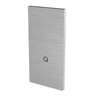 Embout, Easy Glass Prime, montage latéral; 168432-41-18; , pour habillage, installation par clipsage, gauche, aluminium, brossé - NEW