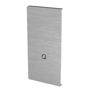 Embout, Easy Glass Prime, montage latéral; 168432-42-18; , pour habillage, installation par clipsage, droite, aluminium, brossé - NEW