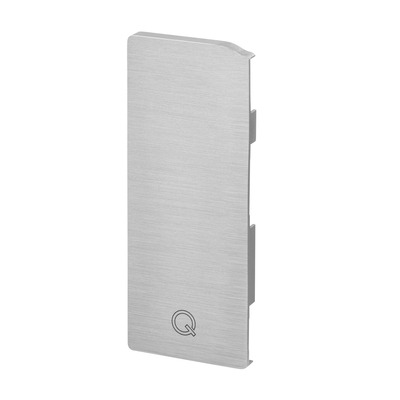 Embout, Easy Glass Pro Slim, montage latéral, pour habillage, aluminium brossé, anodisé (16673510518)