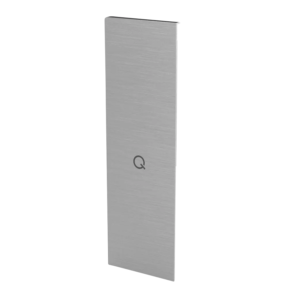 Embout, Easy Glass Smart, montage latéral; 168233-42-18; , pour escaliers, pour habillage, installation par clipsage, droite, aluminium, brossé