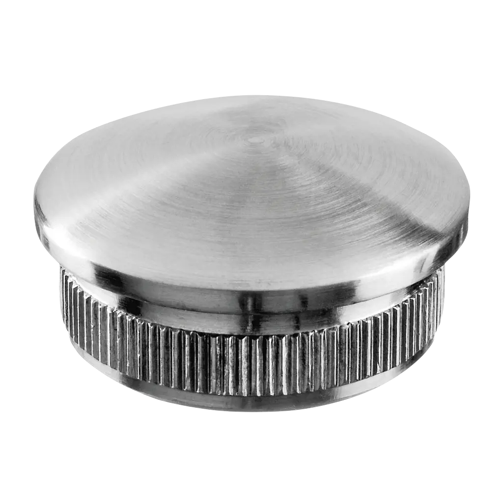 Embout, Easy Hit, arrondi; 145729-233-12; pour tube Ø33,7 mm x 2 mm, inox brossé 316 (14572923312)