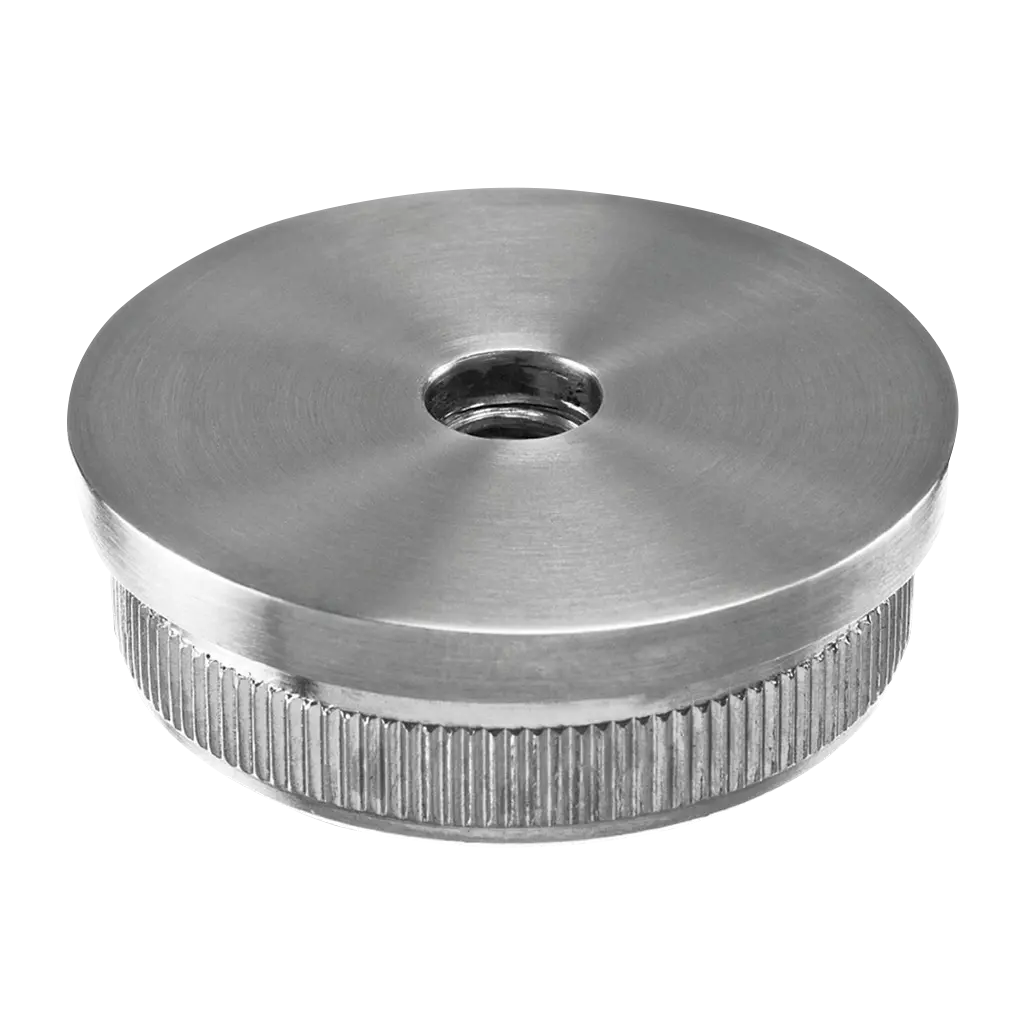 Embout, Easy Hit, plat, filetage M10; 135736-242; pour tube Ø42,4 mm x 2 mm, inox brossé 304 (13573624212)