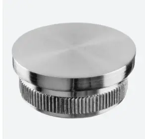 Embout, Easy Hit, plat; 135732-248-12; pour tube Ø48,3 mm x 2 mm, inox brossé 304 (13573224812) - NEW; BLACK LINE