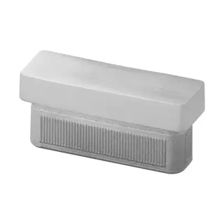 Embout, Square Line, Easy Hit, plat; 135728-020-12; pour tube 40x20x2 mm, inox brossé 304 (13572802012) - NEW