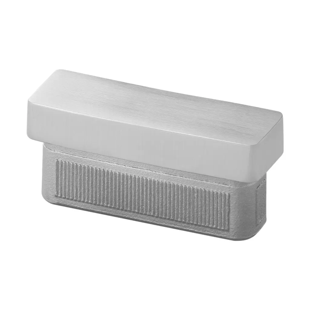 Embout, Square Line, Easy Hit, plat; 145728-062-12; pour tube 60x20x2 mm, inox brossé 316 (14572726212)