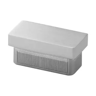Embout, Square Line, Easy Hit, plat; 145728-063-12; pour tube 60x30x2,6 mm, inox brossé 316 (14572806312)