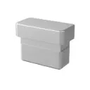 Embout, Square Line, plat; 131712-021-12; pour tube 20x10x1 mm, inox brossé 304 (13473212012)