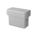 Embout, Square Line, plat; 141712-021-12; pour tube 20x10x1 mm, inox brossé 316 (14473212012)