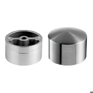 Embout, arrondi, incl. 1 adaptateur; 170732-042; pour main-courante bois Ø42 mm, inox brossé 304 (20072904212)