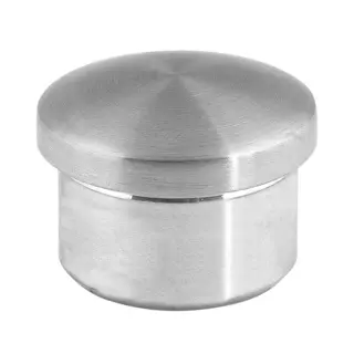 Embout, arrondi; 131729-016-12; pour tube Ø16 mm x 1 mm, inox brossé 304 (13072901612)