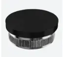 Embout, plat, Easy Hit, Q-line; 135732-242-82; , main-courante Ø42,4 mm x 2 mm, acier inoxydable 304, noir satiné (RAL 9005), surface texturée, une seule couche