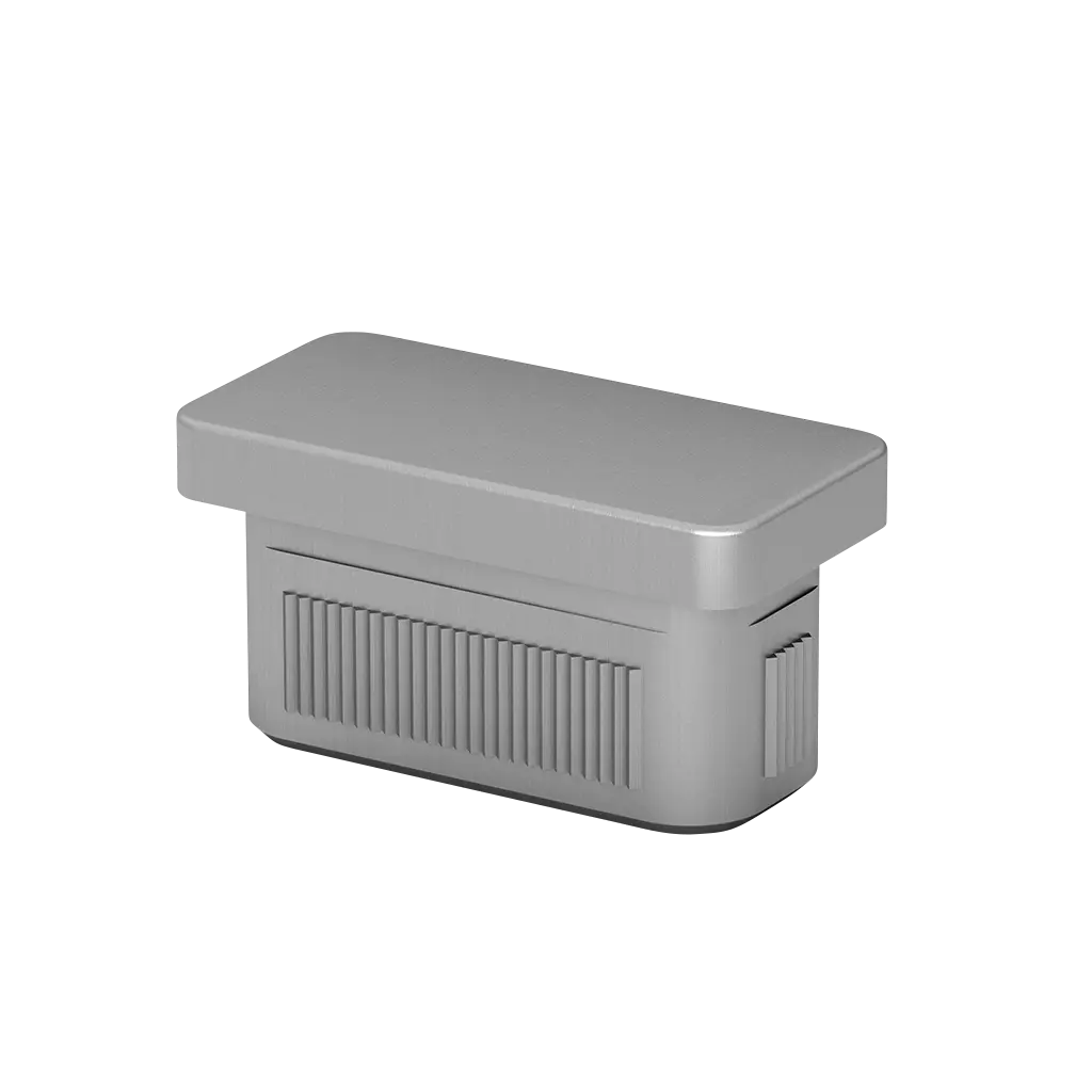 Embout, plat, Easy Hit, Square Line; 145728-020-12; , main-courante 40 x 20 mm, acier inoxydable 316, brossé - NEW