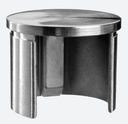 Embout, plat, pour tube à fond de gorge; 136732-042-12; Ø42,4 mm x 1,5 mm, inox brossé 304 (13673204212)