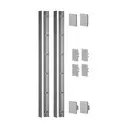 Ensemble de profils, Easy Glass View; 166839-011-00-33; , hauteur: 2x 1100 mm, avec trous pré-percés, aluminium, gris anthracite (RAL 7016) - NEW