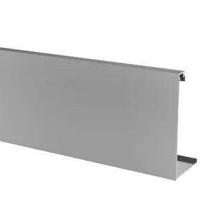 Habillage, installation par clipsage, Prime; 168434-050-18; , Easy Glass, L=5000 mm, aluminium, brossé