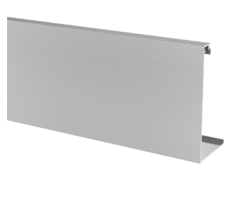 Habillage, installation par clipsage, Smart+; 168334-050-00; , Easy Glass, L=5000 mm, aluminium, brut