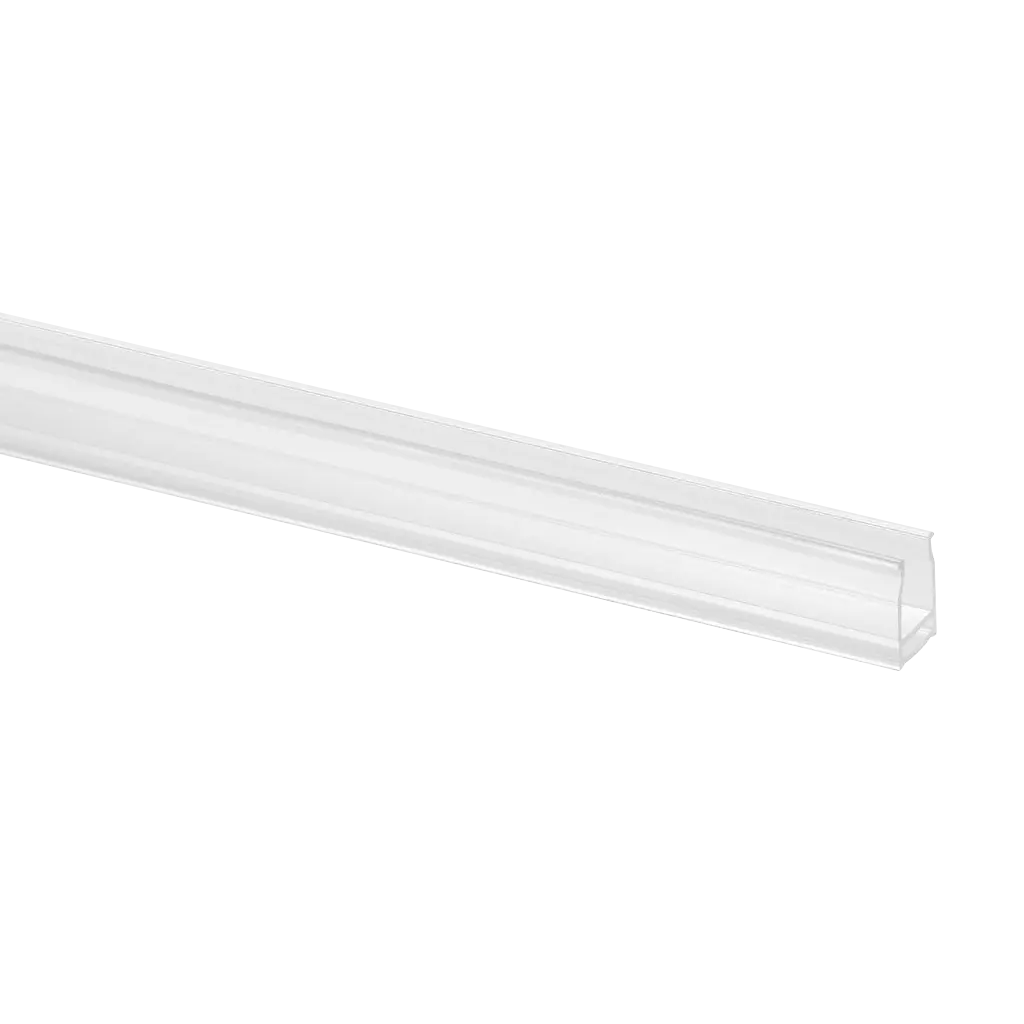 LED-profil de recouv. pour fond de gorge alu; 155091-025-03; 65x40 mm, à clipser, L=2500 mm, plastique, transp. (24509100003)