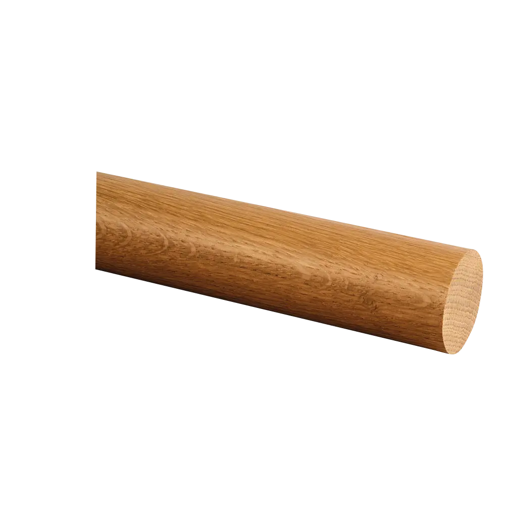 Main-courante bois, Ø42 mm; 170950-042-25-43; L=2500 mm, chêne, verni (20892504243)