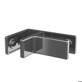 Pince de liaison, 90°, excl. caoutchouc; 140292-22-12; , pour verre 16,76 - 21,52 mm, acier inoxydable 316, brossé - NEW