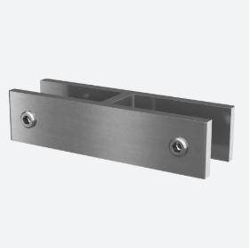 Pince de liaison, double, excl. caoutchouc; 140291-22-12; , pour verre 16,76 - 21,52 mm, acier inoxydable 316, brossé - NEW