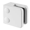 Pince à verre, MOD 2100, sans cales; 102100-000-32; plat, zamak, blanc RAL 9016 (10210000032) - NEW; BLACK LINE