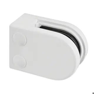 Pince à verre, MOD 2500, sans cales; 102500-000-32; plat, zamak, blanc RAL 9016 (10250000032) - NEW; BLACK LINE