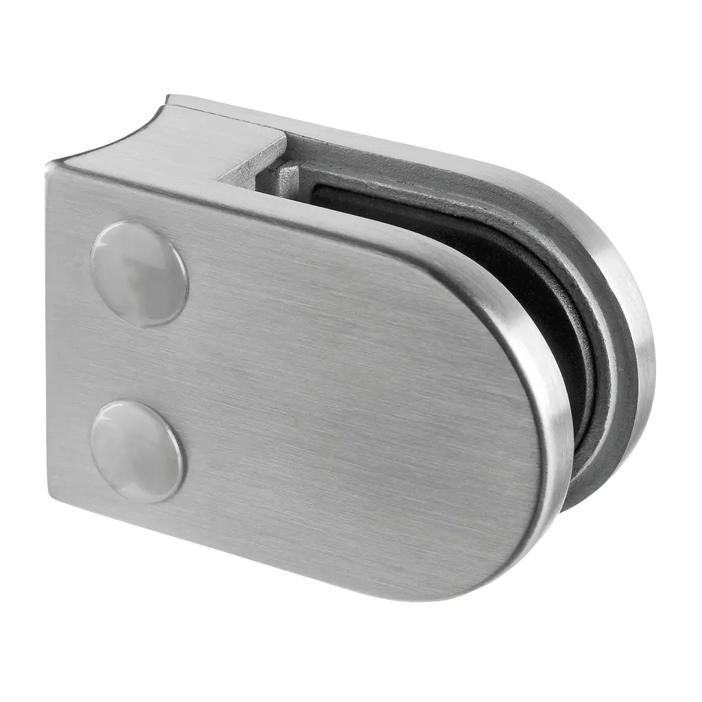 Pince á verre, MOD 2500, sans cales; 102500-048-19; tube Ø48,3 mm, zamak, aspect inox brossé