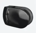 Pince á verre, MOD 2800, sans cales; 102800-042-82; , pour tube Ø42,4 mm, zinc, noir satiné (RAL 9005), surface texturée, une seule couche