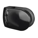 Pince á verre, MOD 2800, sans cales; 142800-000-82; , plat, acier inoxydable 316, noir satiné (RAL 9005), surface texturée, une seule couche
