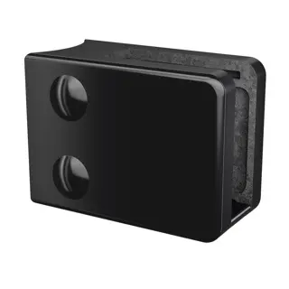 Pince à verre, MOD 4200, sans cales; 104200-042-82; , pour tube Ø42,4 mm, zinc, noir satiné (RAL 9005), surface texturée, une seule couche