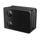 Pince à verre, MOD 4200, sans cales; 134200-042-82; , pour tube Ø48,3 mm, acier inoxydable 304, noir satiné (RAL 9005), surface texturée, une seule couche