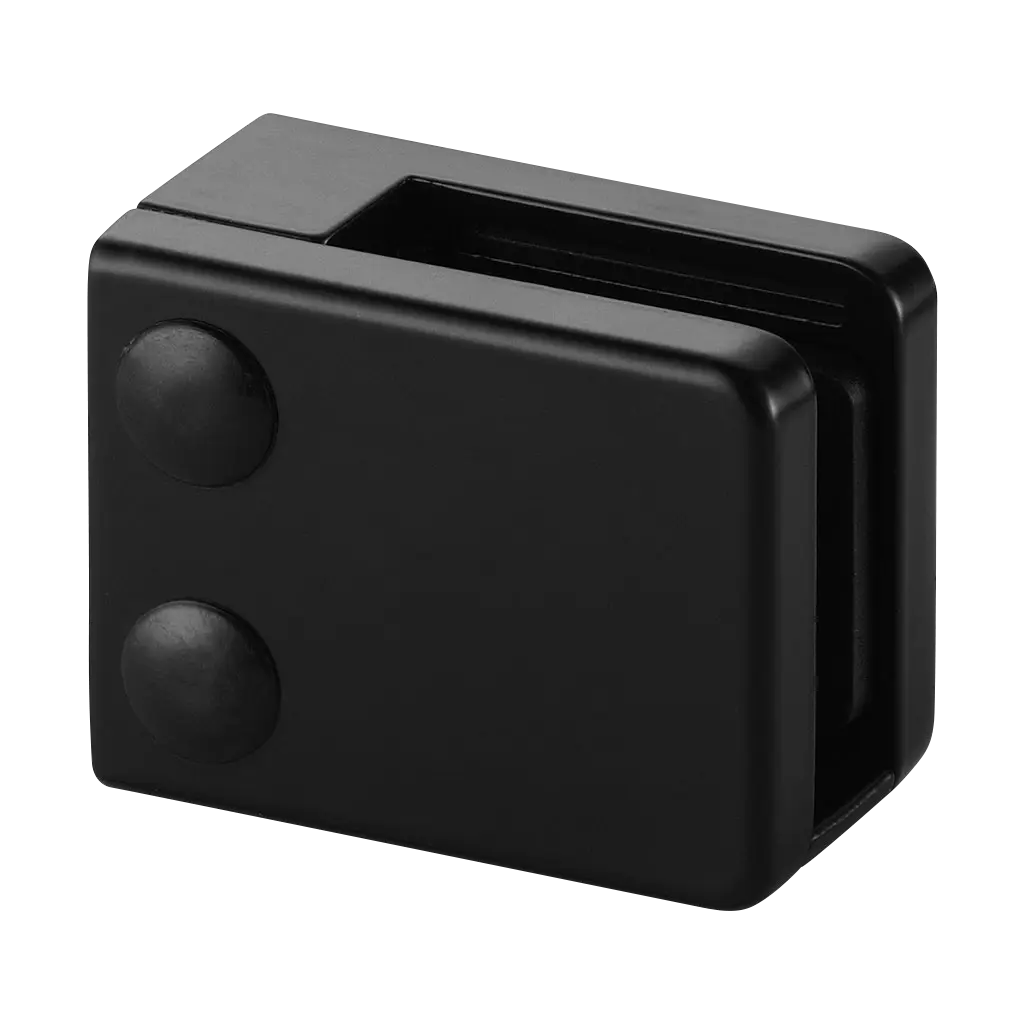 Pince à verre, MOD 4200, sans cales; 164200-000-89; , plat, aluminium, noir satiné (RAL 9005), surface lisse, une seule couche - NEW; BLACK LINE