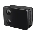Pince á verre, MOD 4200, sans cales; 164200-048-82; , pour tube Ø48,3 mm, aluminium, noir satiné (RAL 9005), surface texturée, une seule couche