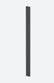 Poteau, Easy Alu, 60x15 mm; 160561-114-33; H=1140 mm, aluminium, gris anthracite RAL 7016 (16056011433)